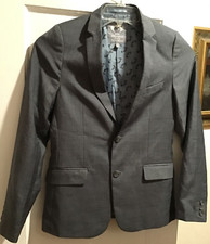 Appaman Fine Tailoring Boys Mist Grey Blazer Jacket Sz 14 EUC