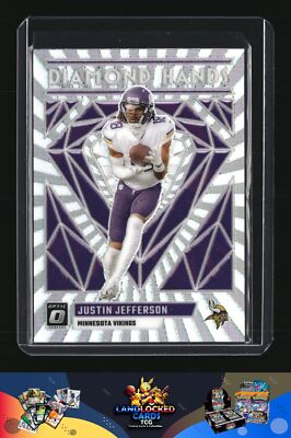 2023 Panini Donruss Optic Justin Jefferson Diamond Hands Silver
