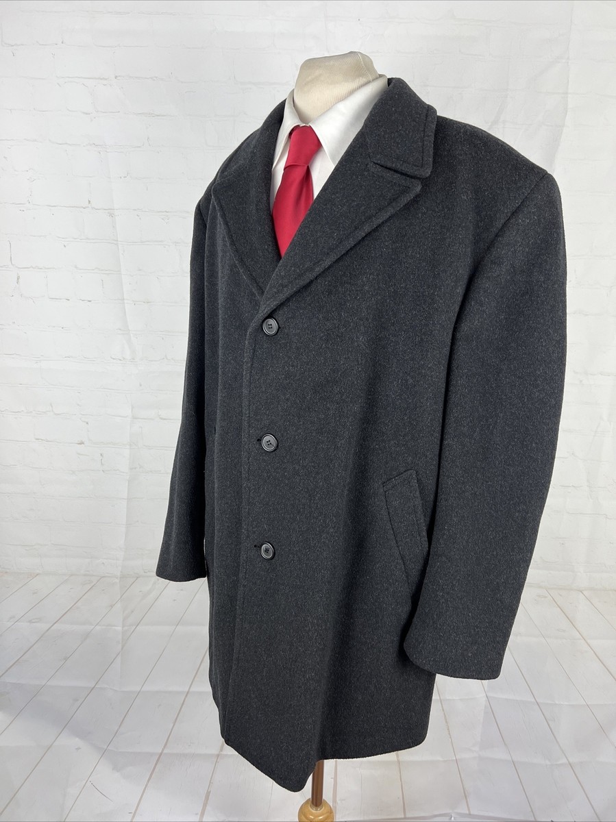 Fall/Winter Jones New York Men's Dark Gray/Black Solid Trench Coat