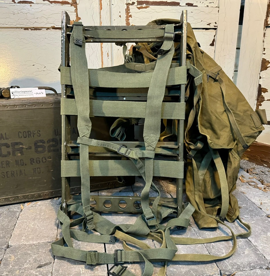 Orig. britische Armee WKII Pack Frame Tragegestell Alu Sammlerstück 1945 #0447 - Bild 2 von 4