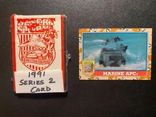 DESERT STORM  MARINE APC   Card 1991 TOPPS  2nd SERIES #124