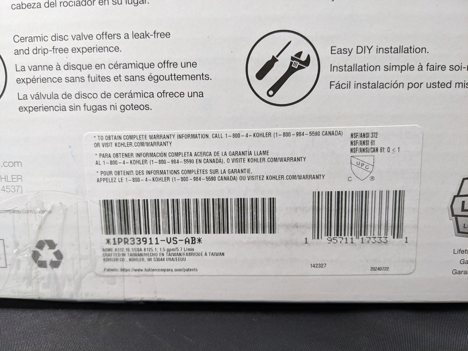 Kohler Vind 1PR33911-VS-AB Single Hole Pre-Rinse Kitchen Faucet-Stainless Steel