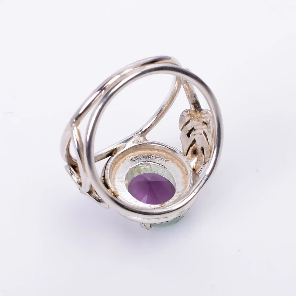 Amethyst Gemstone Handmade Ring, 925 Sterling Silver Amethyst Statemen Ring. - Image 2 of 4