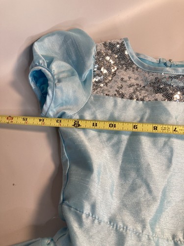 Cinderella Disney Dress Up Pretend Play blue sequin dress girls small - Picture 5 of 6