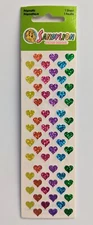 Vintage SandyLion Prismatic Mini Colorful Rainbow Hearts Stickers Sealed