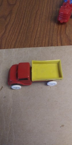 VINTAGE 1950'S WANNATOY PLASTIC TOY TRUCKS LOT OF 5 Construction Rare white rims - Picture 5 of 7