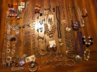 lot of vintage costume jewelry