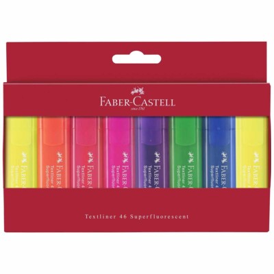 FABER CASTELL Textmarker Textliner 46 Neon 8 Stück