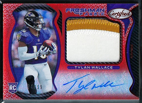 2021 Certified Freshman Fabric Mirror Signatures Red #226 Tylan Wallace 74/99 - 第 1/3 張圖片