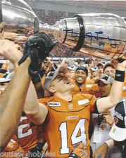 BC Lions Travis Lulay Grey Cup Signed Autographed 8x10 Photo COA