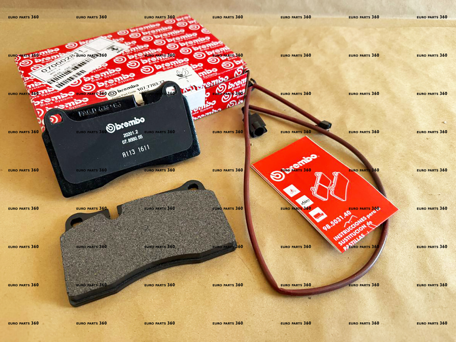 FERRARI 458 ITALIA SPIDER FRONT AND REAR BRAKE PADS KIT WITH SENSORS
