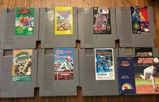 Lot of 8 NES baseball games Bo Jackson, RBI, Roger Clemens very good working