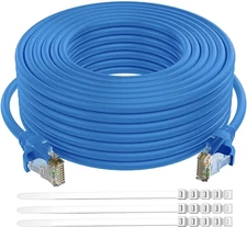 Cat 6 Ethernet Cable 50 Ft-Blue, High Speed Long Internet Network Cable(6 Colors