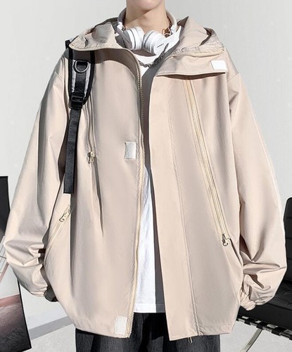 Herren Herbst Freizeit Stehkragen Langarm Jacke Sport Mantel Motorradjacke - Bild 10 von 16