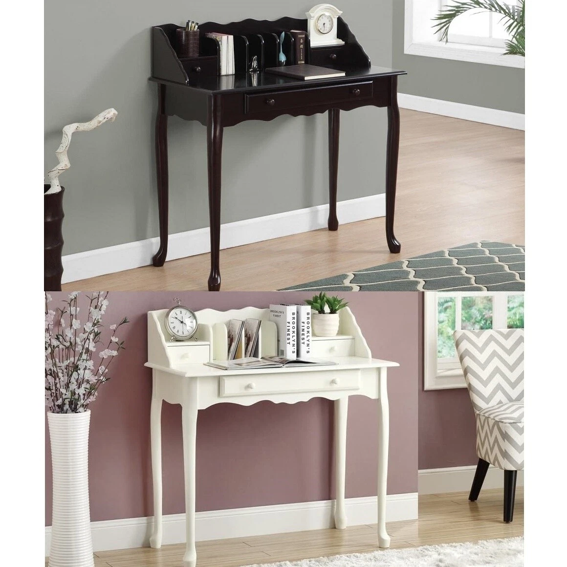 Secretary writing 2024 desk hutch