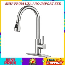 FORIOUS Kitchen Faucet with Pull Down Sprayer, Brushed Nickel, 1 or 3 Hole Sink