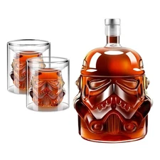 Stormtrooper Creative Whiskey Decanter Set Bottle with 2 Wine Glasses 150ml f...