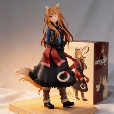 Holo Action Figure 17cm Spice And Wolf Blue Shirt Anime Collectible Model Statue