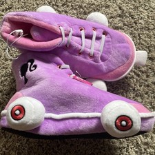 NWT Barbie Pink Plush Bow SKINNY DIP Slippers for Girls Extra Cozy size 3.5/4.5