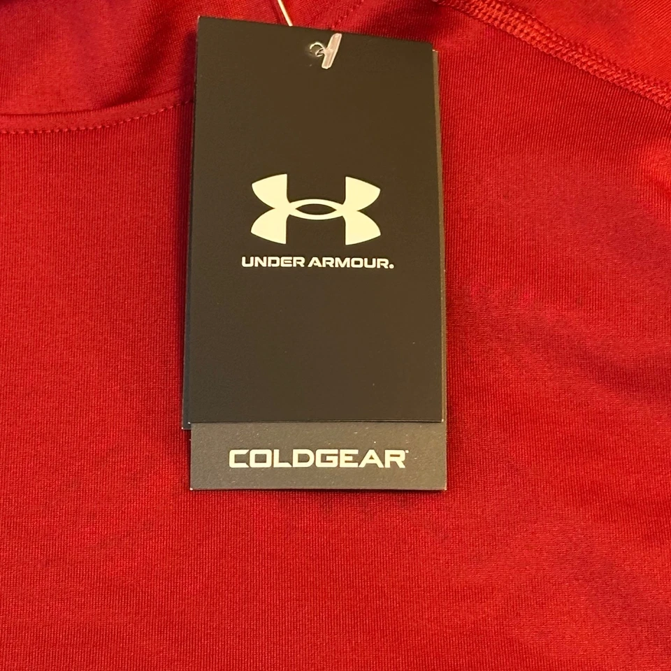 Camisa Under Armour ColdGear Roja Cuello Simulado Manga Larga Para Hombre XXL Ajustada Foto 4 de 4