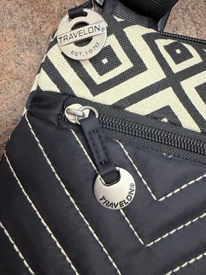 NWT Travelon Anti-theft Boho Slim Crossbody Bag ( Geo Series) Chevron