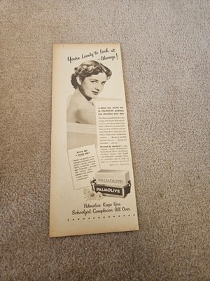 TBOOKL4 MAGAZINWERBUNG 11X4'' PALMOLIVE - SCHÜTZT & SCHÄTZT DIE HAUT 