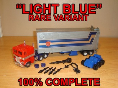 100% Complete TRANSFORMERS G1 OPTIMUS PRIME Light Blue FIGURE Vintage ORIGINAL