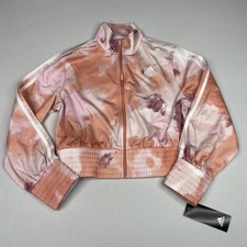 Adidas Girls Size Medium (10-12) Fashion Track Jacket Peach