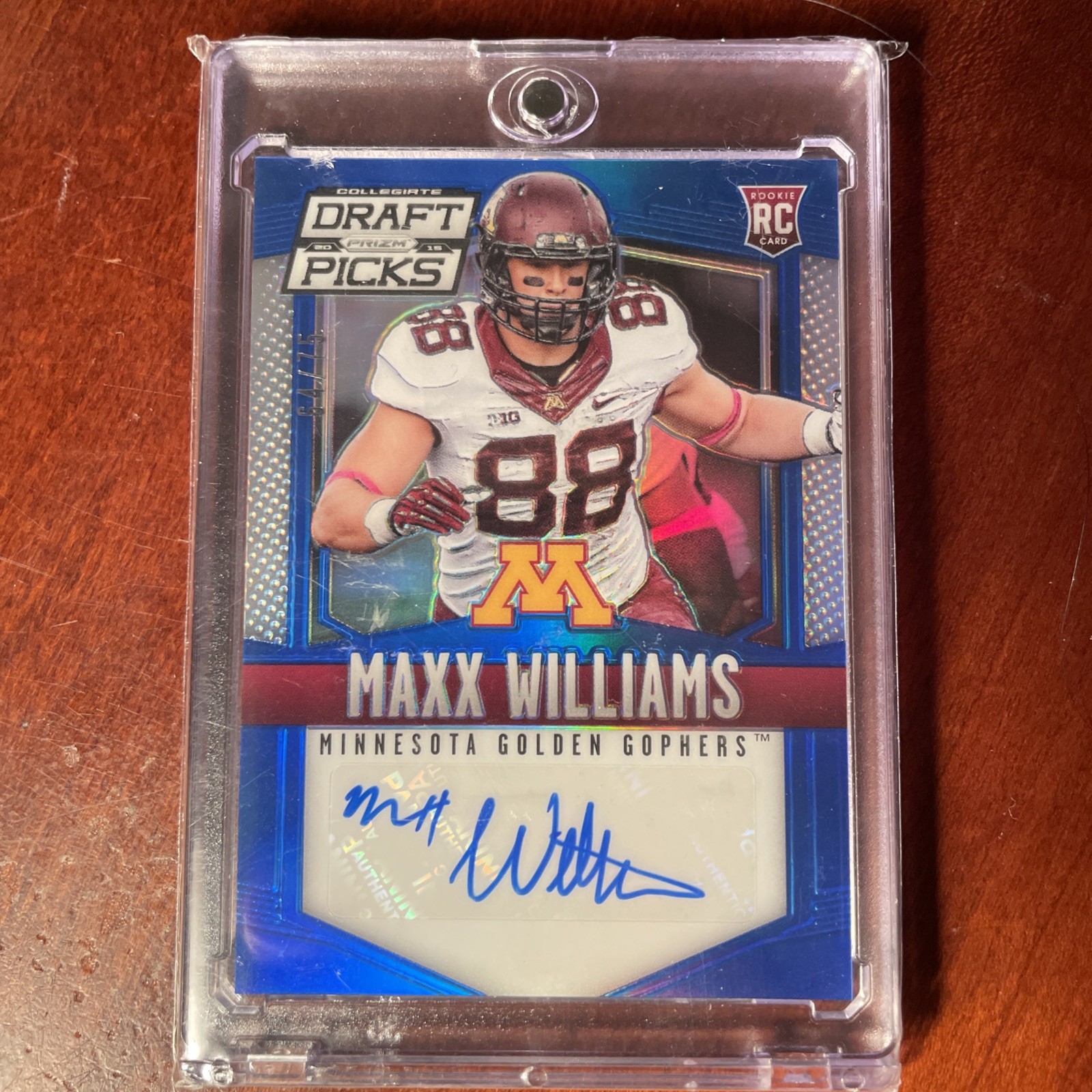 2015 Panini Draft Picks Autograph Prizm Blue #142 Maxx Williams Auto 64/75