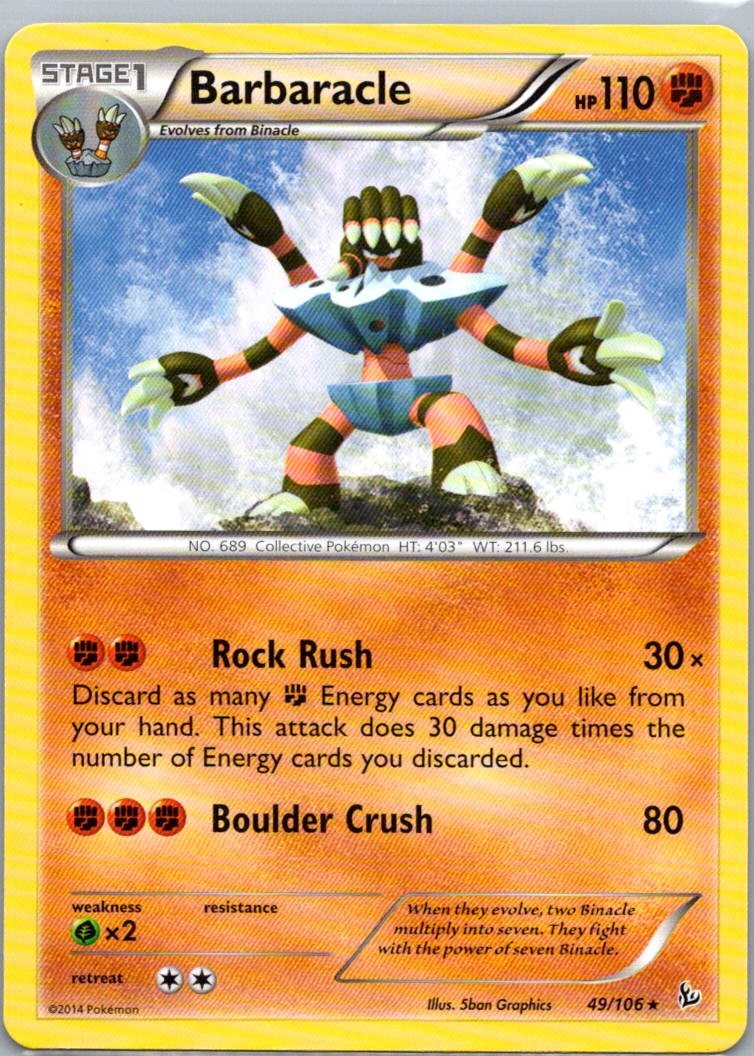 Pokemon TCG Barbaracle 49/106 Flashfire LP