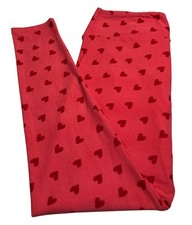 LuLaRoe Leggings TC Tall Curvy VALENTINE Dot PINK Hearts Love Bride Holiday Fun