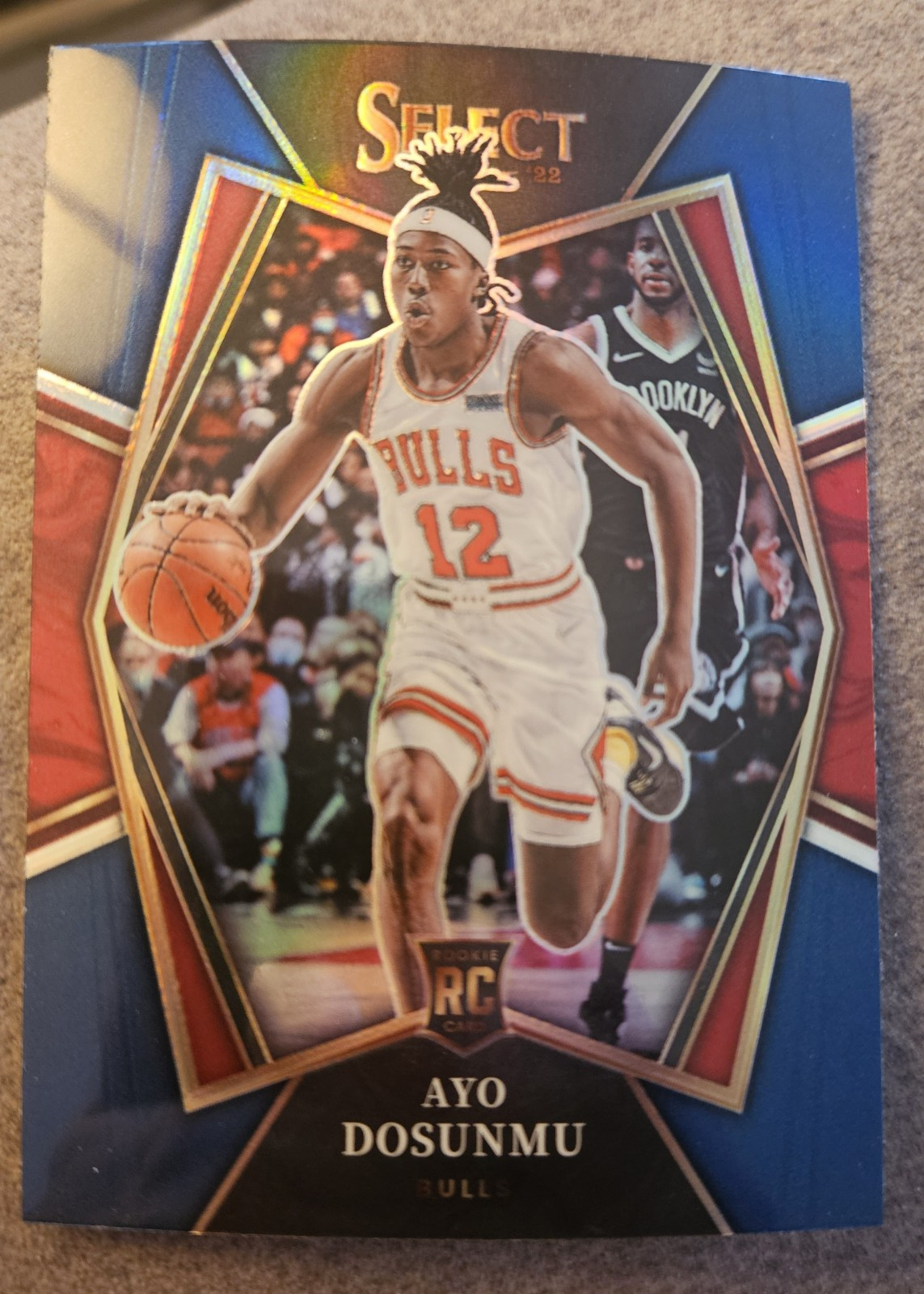 2021-22 Select Ayo Dosunmu Premier Level Rookie Blue Prizm - Chicago Bulls