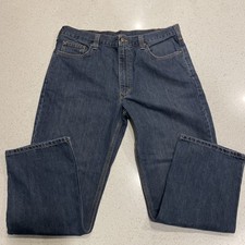 Carhartt Men's Blue Jeans Relaxed Fit 14806, 38x30,