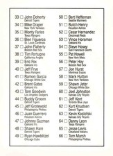 1992 Donruss The Rookies #131 Checklist