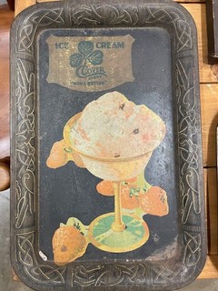 Vintage Clover Creamery Ice Cream Tray Roanoke Virginia sign advertising dairy