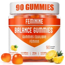 Premium Feminine Balance Gummies Daily Vaginal Probiotics for Women 90 Ct Sug...