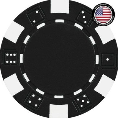 Exclusive 50 Dice Striped Poker Chips - Weighted 11.5 Grams for Better Play
