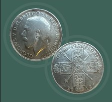 1912 King George V One Florin Silver Coin