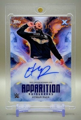 Ethan Page 2025 Topps Exalted WWE #APA-EPG Apparition Blue On-Card Auto #25/25