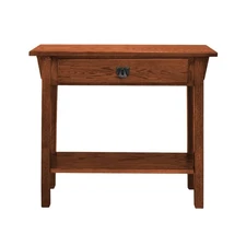 Leick Home Mission Console Table, Solid Wood, 1 Storage Drawer, Bottom Displa...