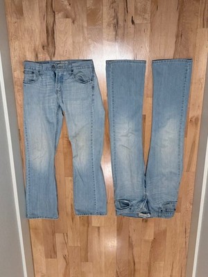 2 pair Levi's 527 Blue Jeans Men's tag size 28x38 (Fit 29x30) Denim Light Wash