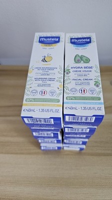 10x (5+5) 40ml Mustela Hydra Bebe Facial Cream + Mustela Nourishing Cold Cream