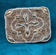 Vintage Victorian Shoe Clip Beaded Single Steel Cut Marcasite France 2.3 " READ