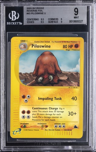 Piloswine graded BGS 9 for sale on eBay