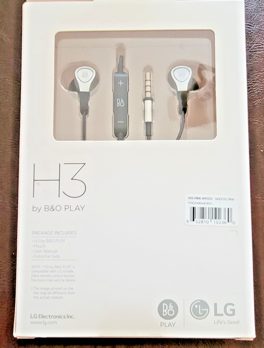 Bang & Olufsen Play  H3 -Earphones Gray  NEW Premium.  Pure and powerful sound.