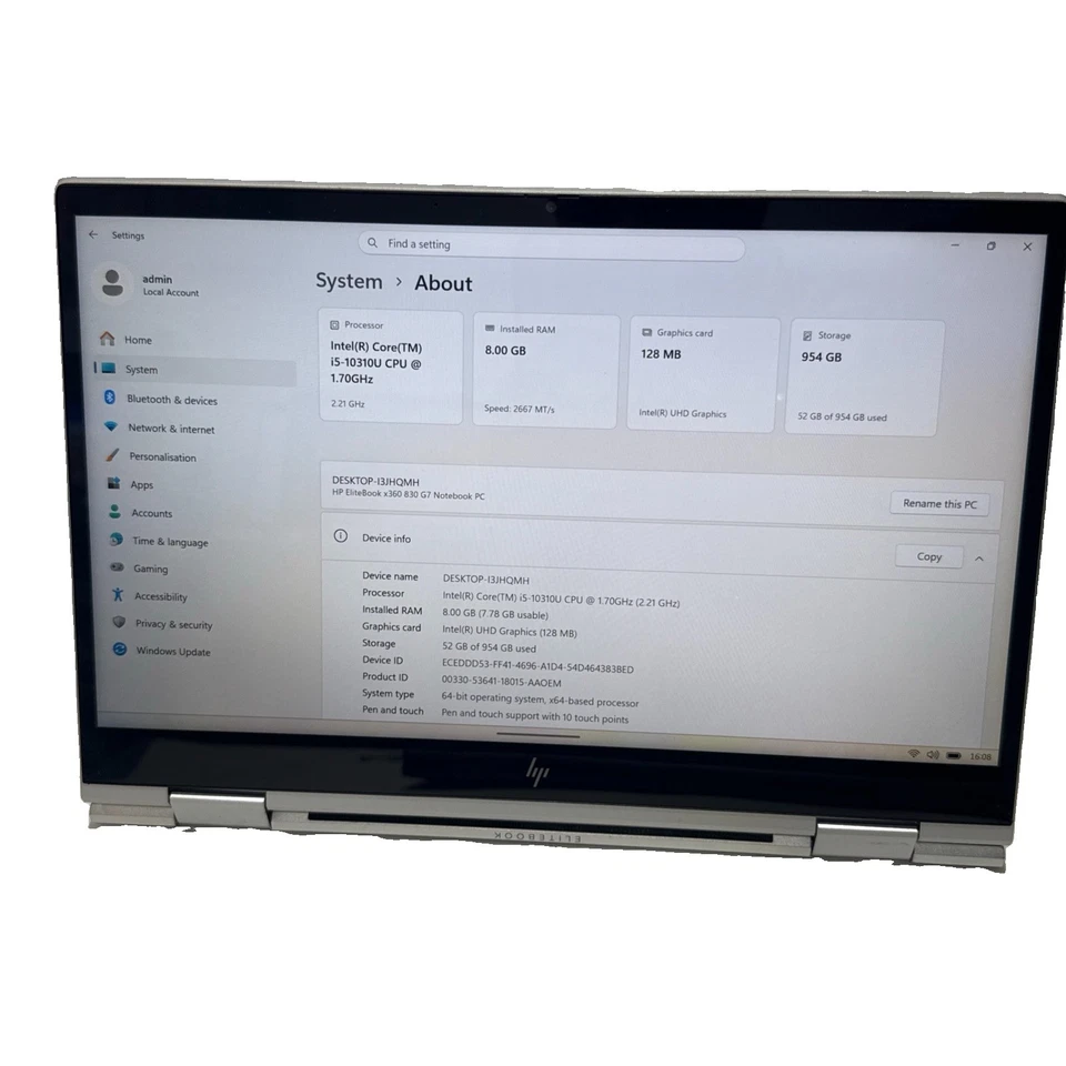HP EliteBook X360 830 G7 · i5-10310U · 8GB · 1TB, photo 2 of 5