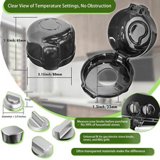 Stove Knob Safety Covers 5-Pack - Childproof Pet Proof Locks for Gas/Electr...