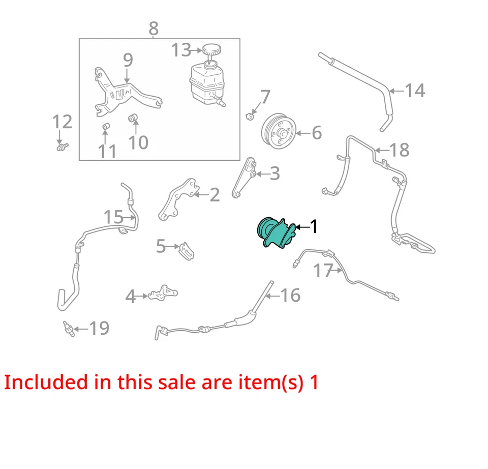 2000 Lexus RX300 Power Steering Pump OEM 126K Miles - LKQ297545724 Foto 4 de 4