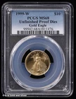 1999-W $10 1/4 oz American Gold Eagle Unfinished Proof Dies | PCGS MS 68