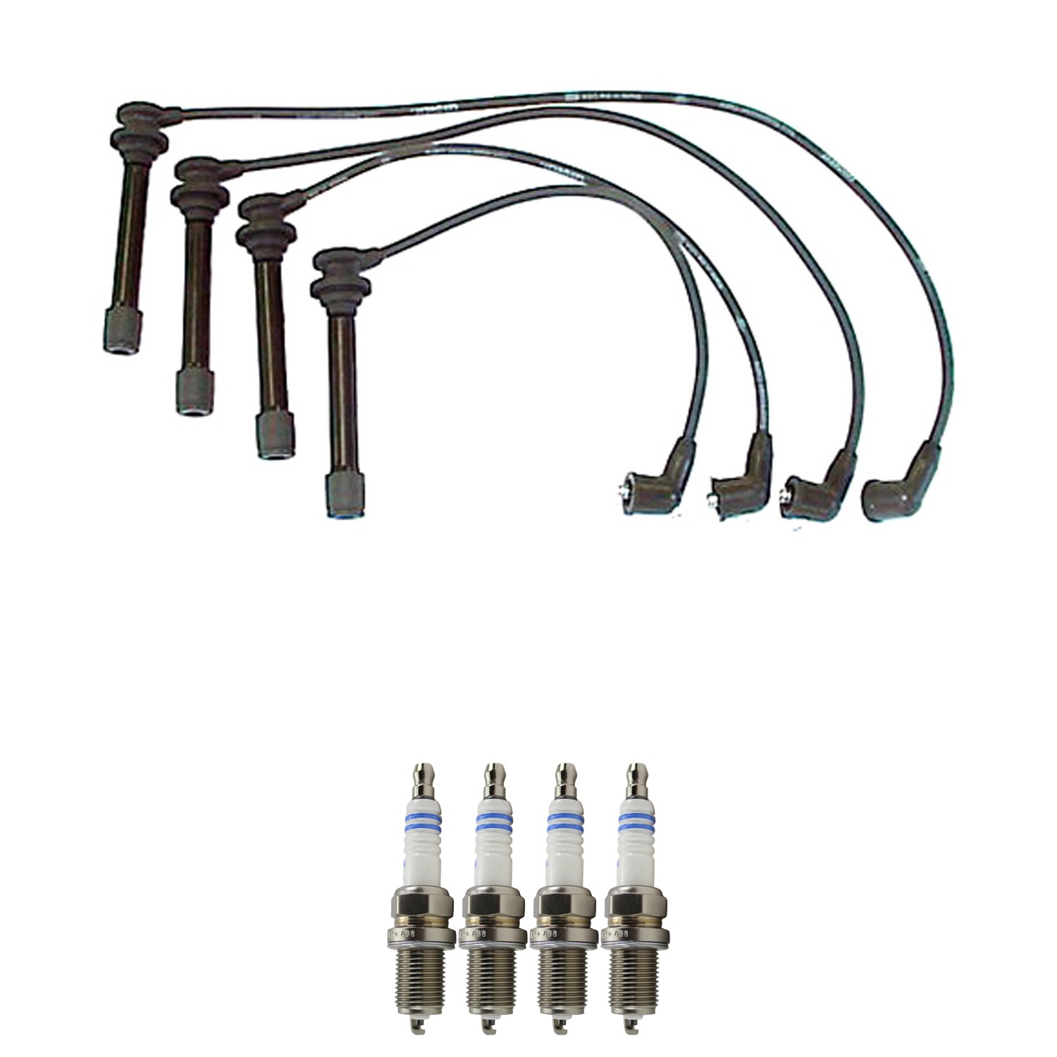 Denso Ignition Wire and Spark Plug Kit for Nissan Frontier 98 2.4L 4Cyl